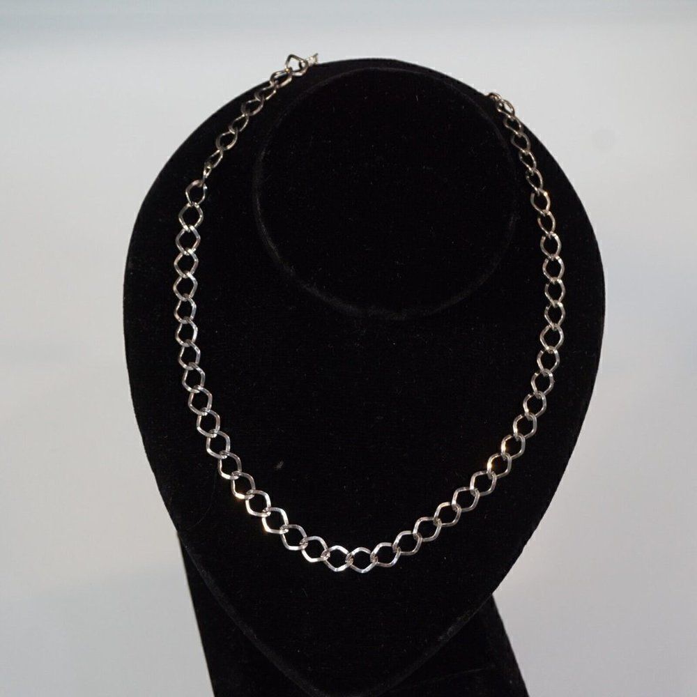 Stainless Steel Chain Necklace Silver Tone Unisex 19 Inch